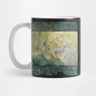 White Stag Emerald Forest Mug